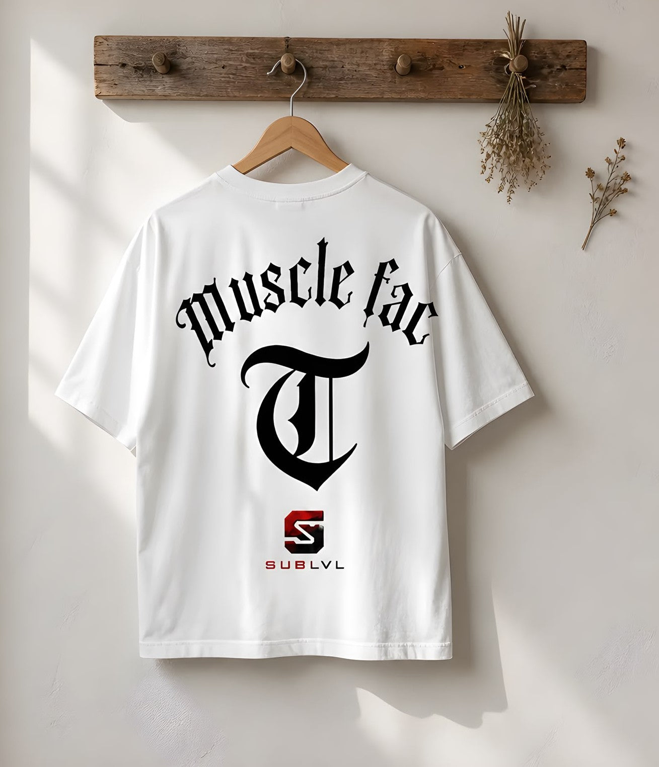 Muscle Oversized Tee — White