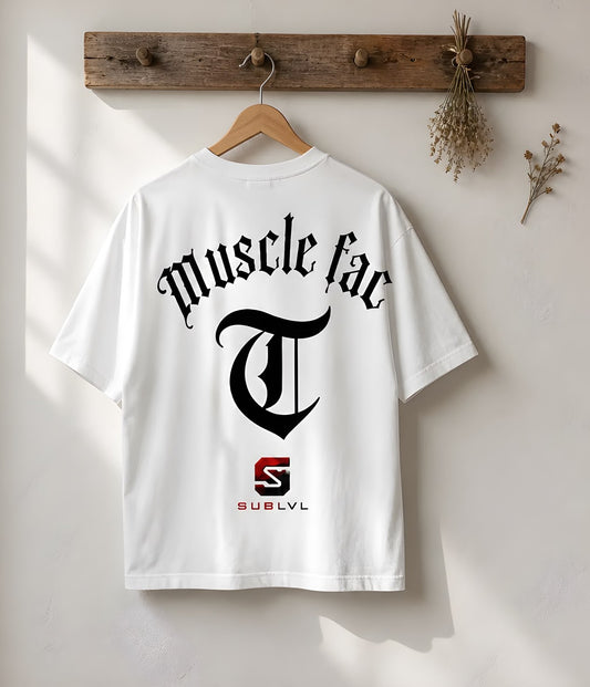 Muscle Oversized Tee — White
