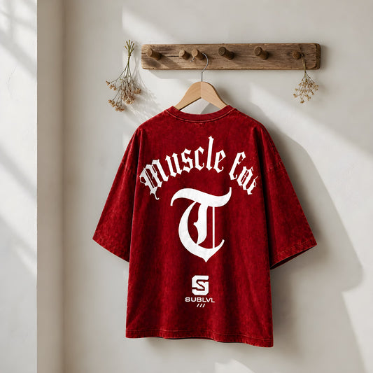 Muscle Factory Oversized Tee — Vintage Red