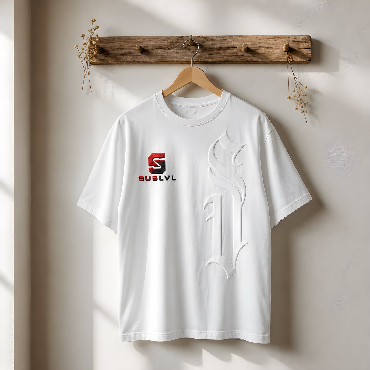 SUBLEVEL Shield Tee — White