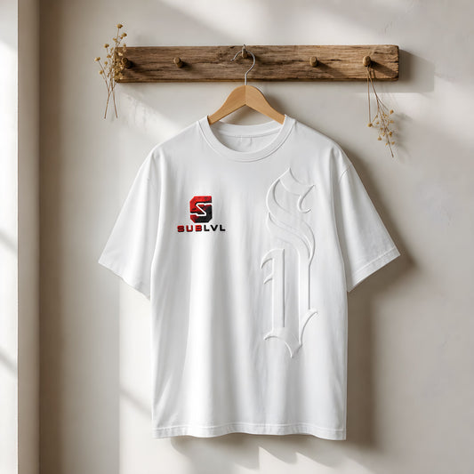 SUBLEVEL Shield Tee — White