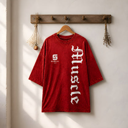 Muscle Factory Oversized Tee — Vintage Red