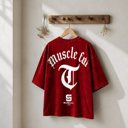 Muscle Factory Oversized Tee — Vintage Red
